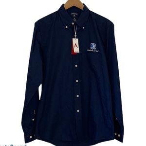 Antigua SAS Navy Long Sleeve Button Up Shirt Sz M
